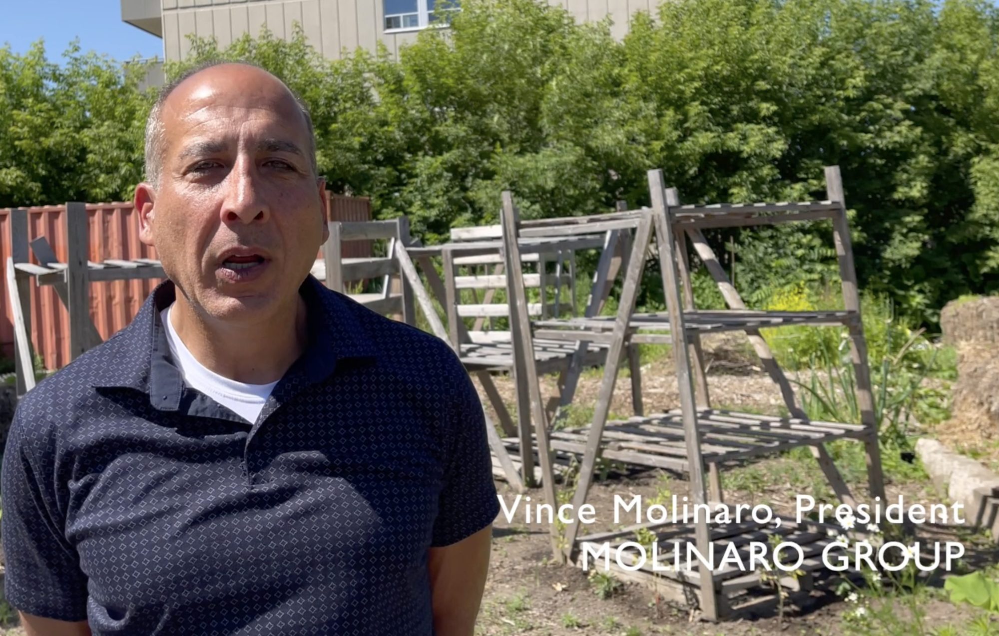 Vince Molinaro at the Bunchberry Connections Urban Farm, 2022
